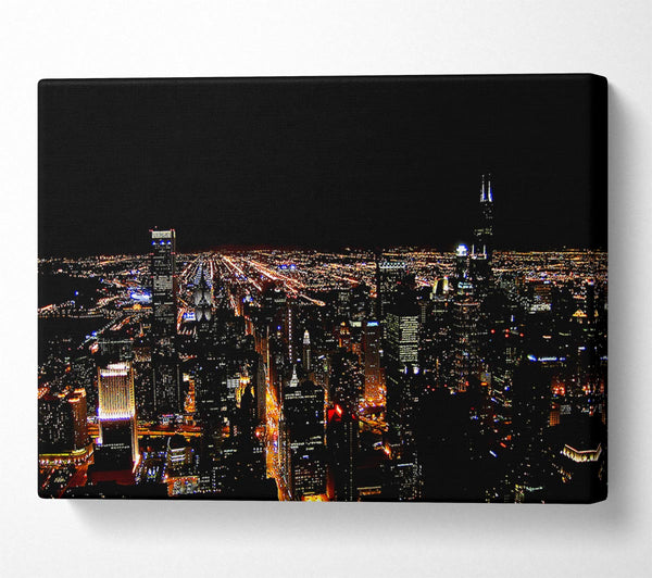  A Canvas Print of Nyc Night Lights Canvas Print