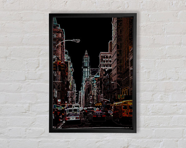 Psychedelische Straßen von NYC