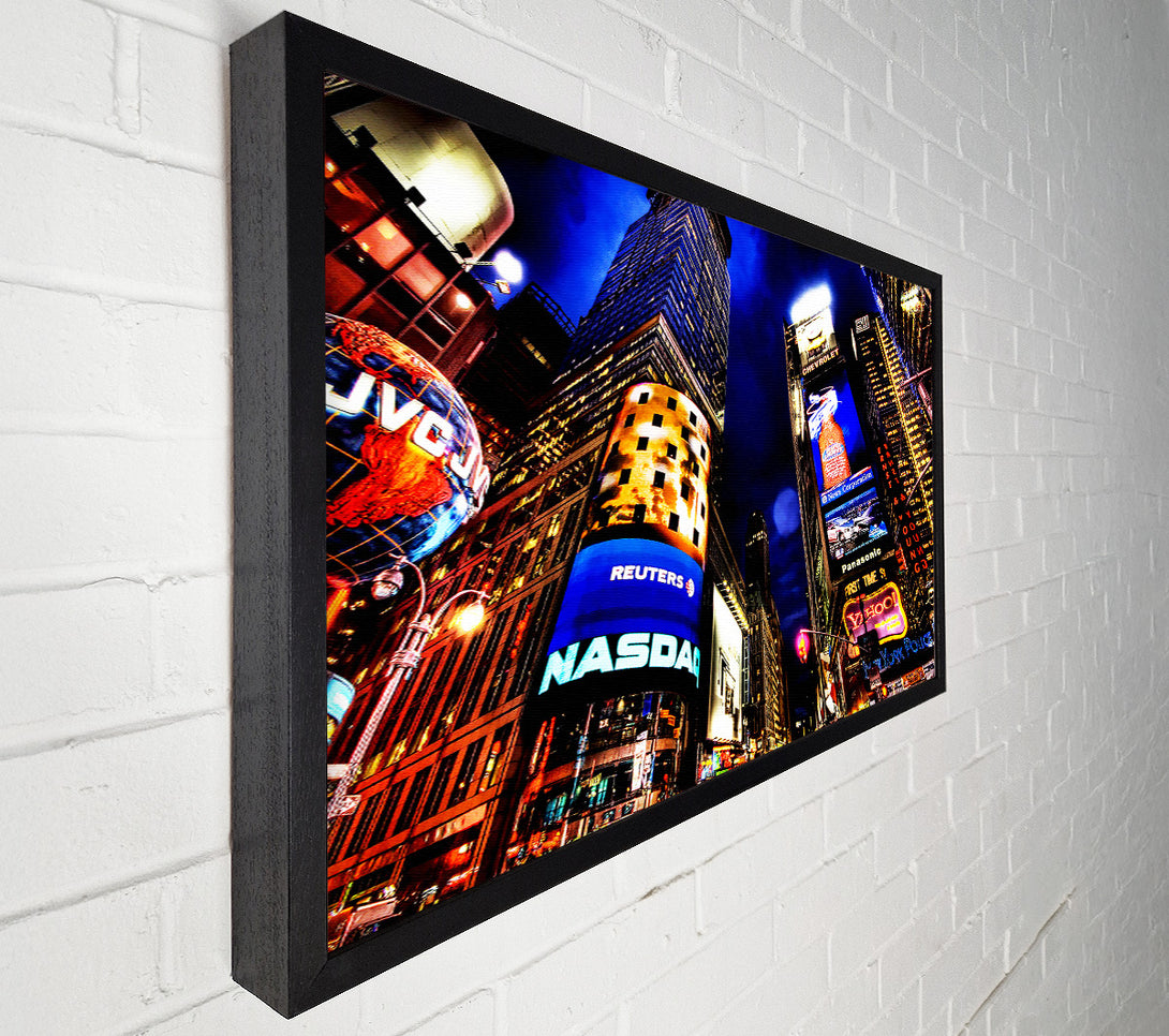  A Canvas Print of NYC Times Square Lights Canvas Art