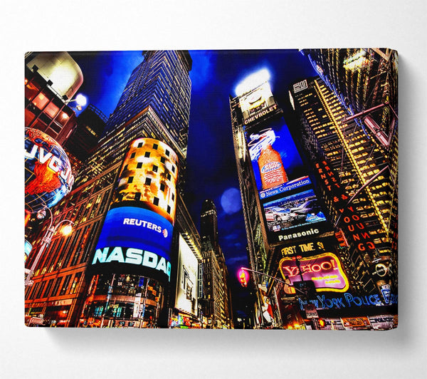  A Canvas Print of NYC Times Square Lights Canvas Art