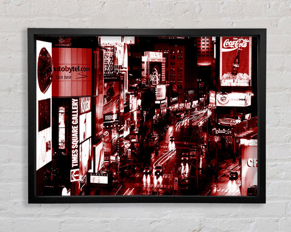 New York Times Square rotes Glühen 