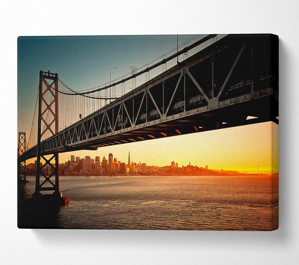  A Canvas Print of Oakland Bay Bridge San Francisco Canvas Wall Art