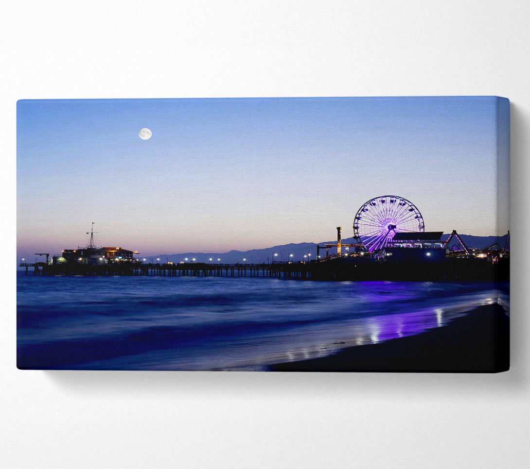  A Canvas Print of Ocean Pier Moonlight Canvas Print