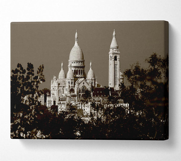  A Canvas Print of Paris Sepia Canvas Wall Art