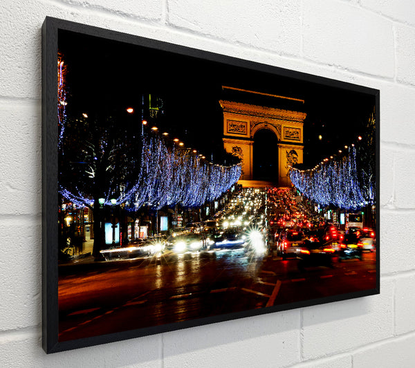 Paris Arc De Triomphe Night Lights