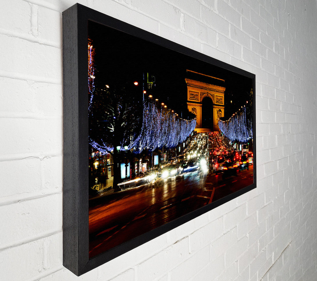  A Canvas Print of Paris Arc De Triomphe Night Lights Canvas Wall Art