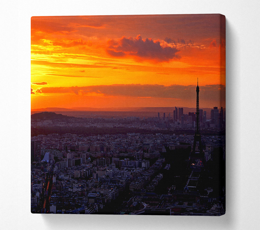  A Canvas Print of Paris At Dawn Canvas Wall Art