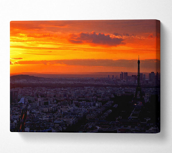  A Canvas Print of Paris At Dawn Canvas Wall Art