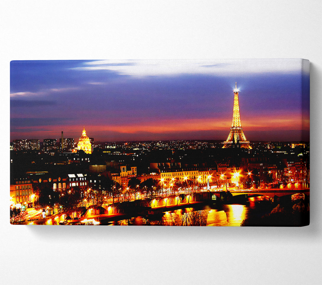  A Canvas Print of Paris City At Night Canvas Art