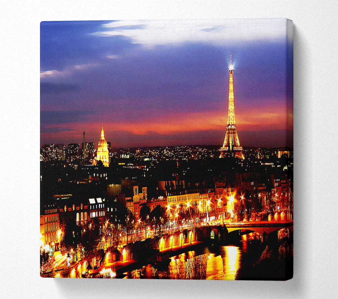  A Canvas Print of Paris City At Night Canvas Art