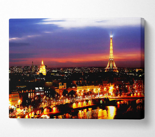  A Canvas Print of Paris City At Night Canvas Art
