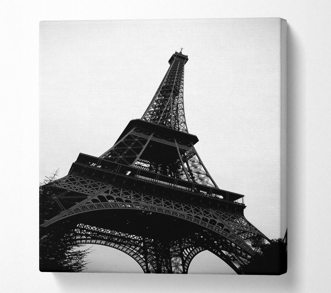  A Canvas Print of Paris Eiffel Tower B n W Canvas Art