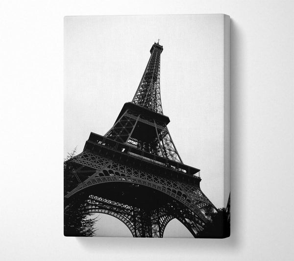  A Canvas Print of Paris Eiffel Tower B n W Canvas Art