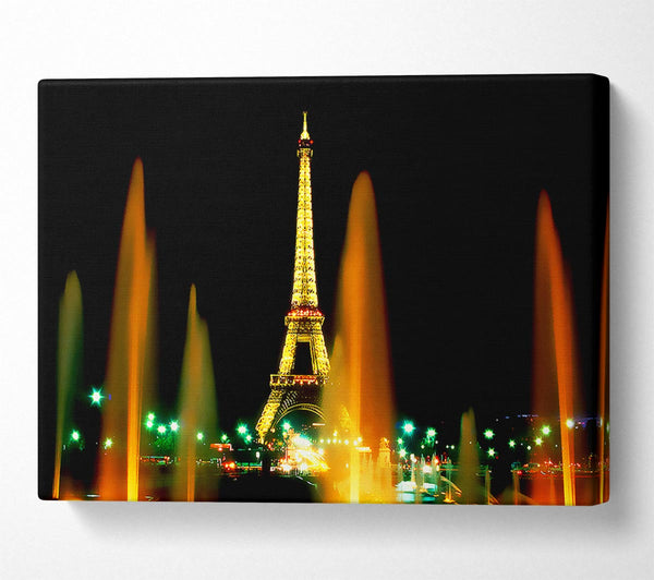  A Canvas Print of Paris Eiffel Tower Falls Canvas Print