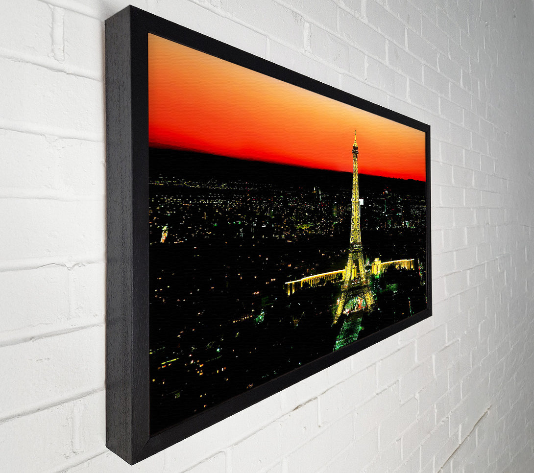  A Canvas Print of Paris Eiffel Tower Golden Nights Canvas Print