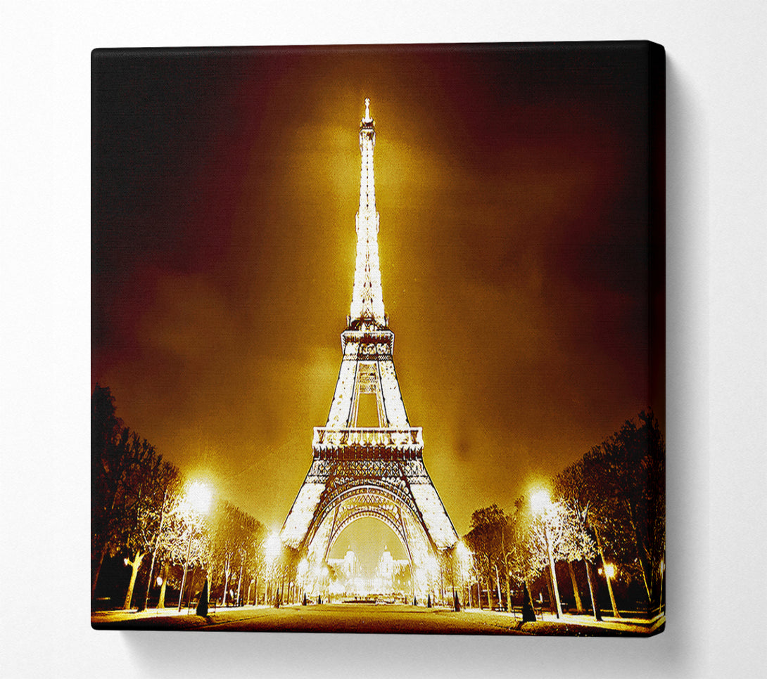  A Canvas Print of Paris Eiffel Tower Retro Canvas Print