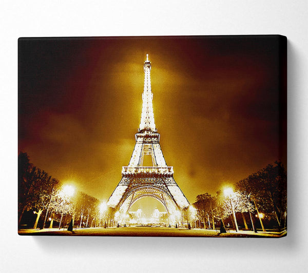  A Canvas Print of Paris Eiffel Tower Retro Canvas Print