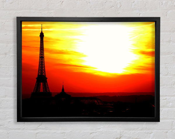 Paris Eiffelturm Sonne Flamme 
