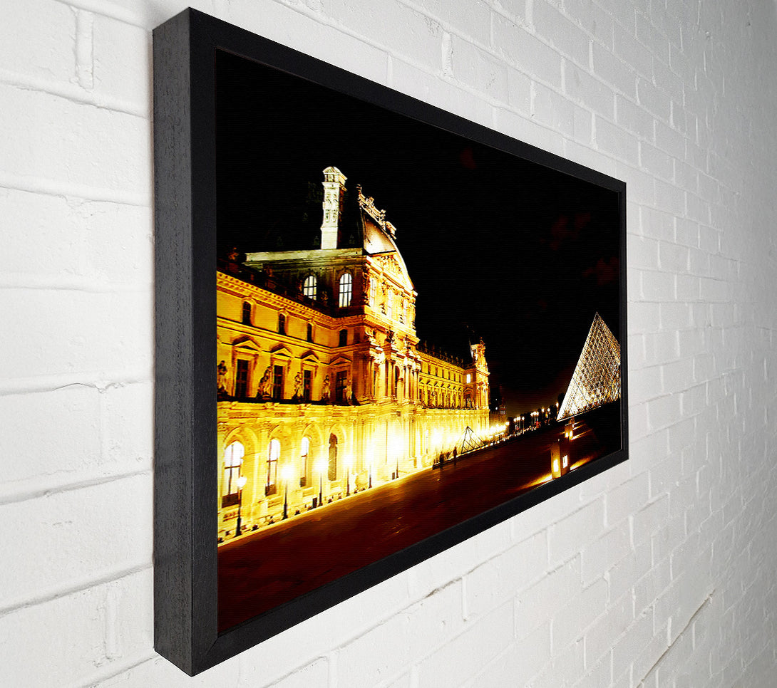  A Canvas Print of Paris Louvre Lights Canvas Wall Art