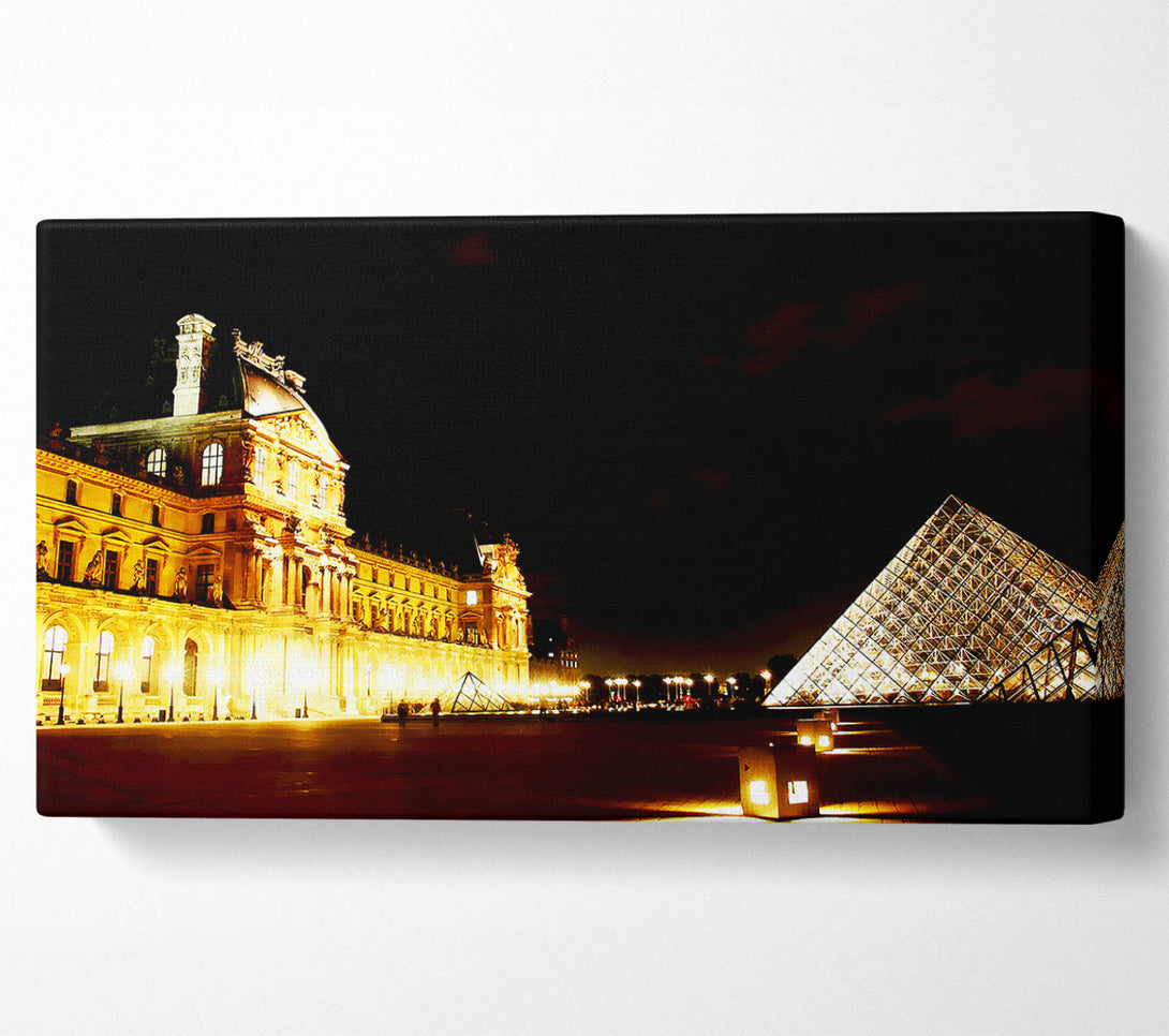  A Canvas Print of Paris Louvre Lights Canvas Wall Art