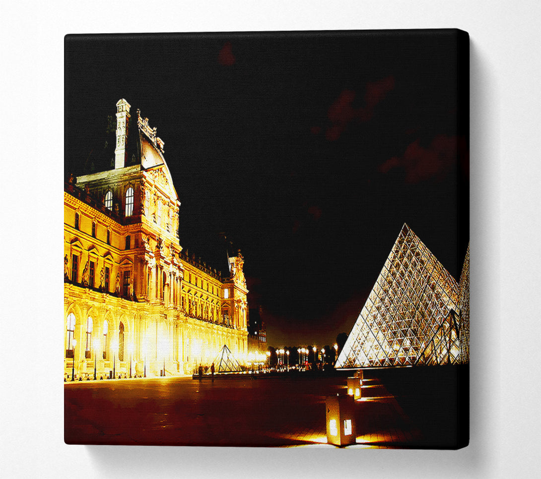  A Canvas Print of Paris Louvre Lights Canvas Wall Art