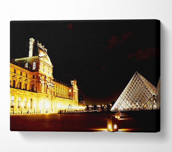  A Canvas Print of Paris Louvre Lights Canvas Wall Art