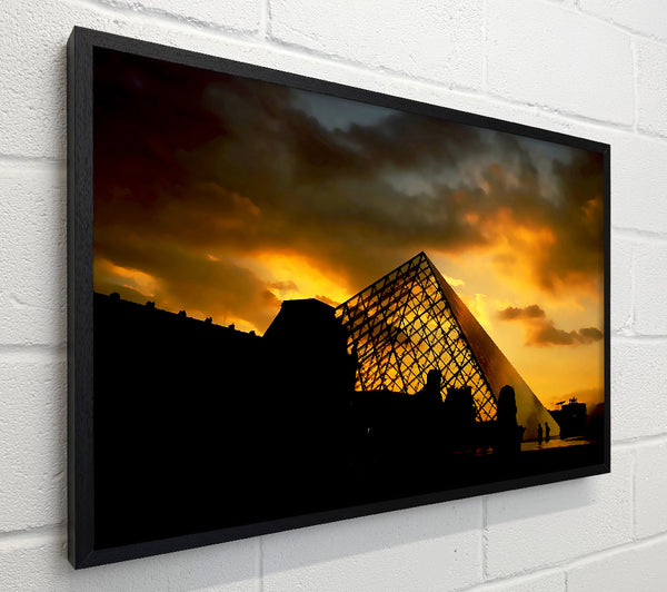 Paris Louvre Pyramid At First Light