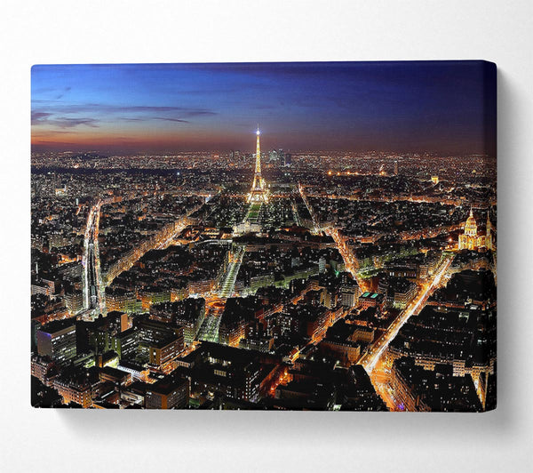  A Canvas Print of Paris Panoramic View Canvas Wall Art