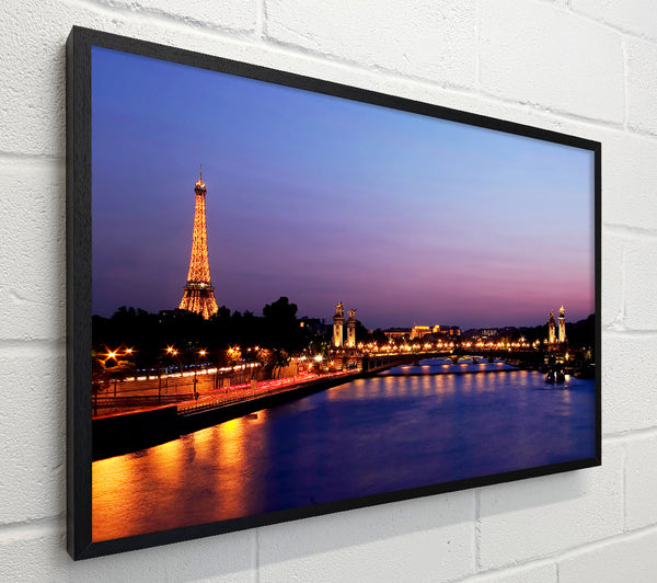 Paris Seine River At Night