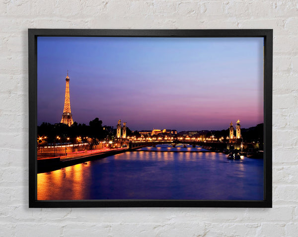 Paris Seine River At Night