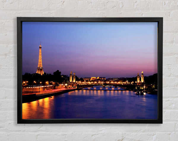 Paris, Seineufer bei Nacht