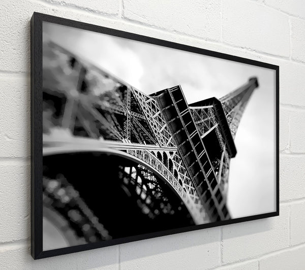 Paris Under The Eiffel Tower B n W