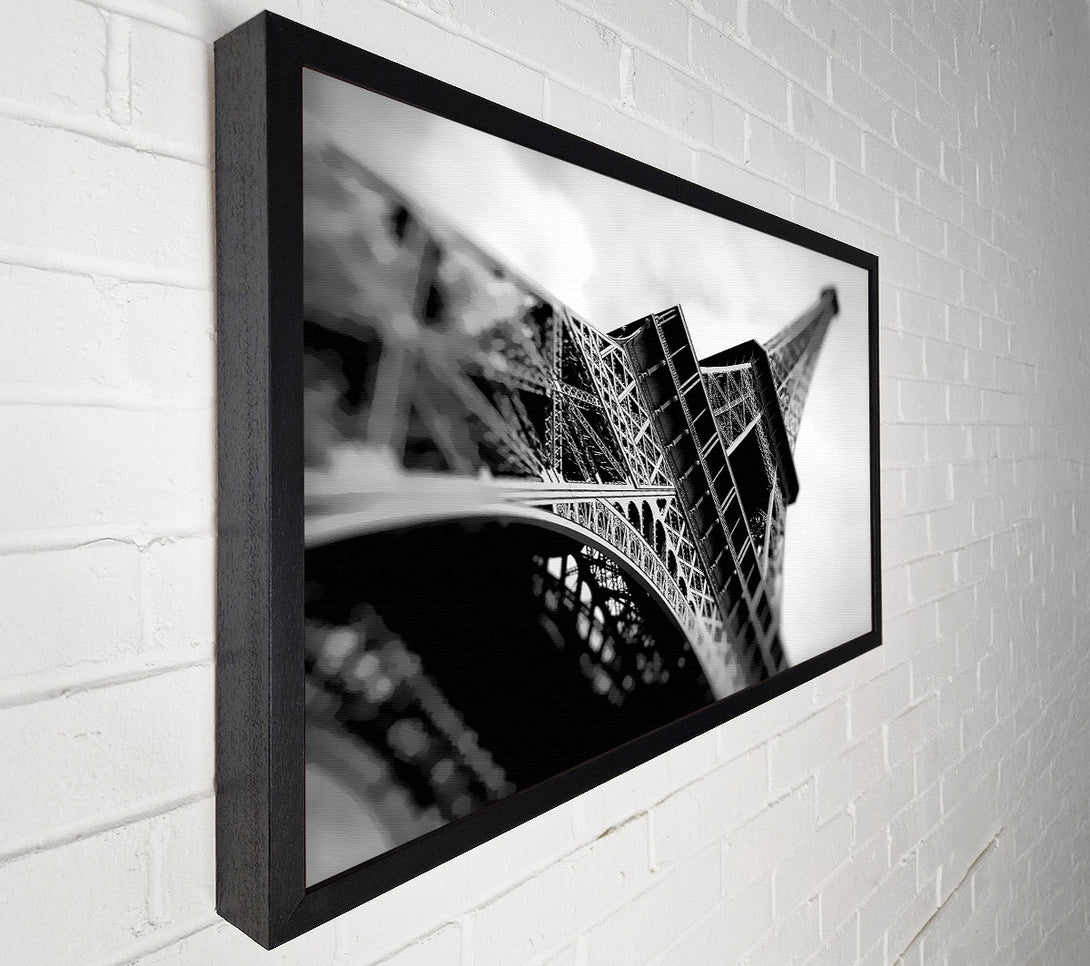  A Canvas Print of Paris Under The Eiffel Tower B n W Canvas Art