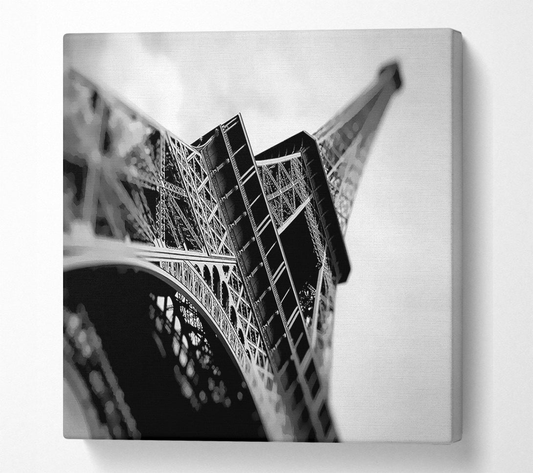 A Canvas Print of Paris Under The Eiffel Tower B n W Canvas Art