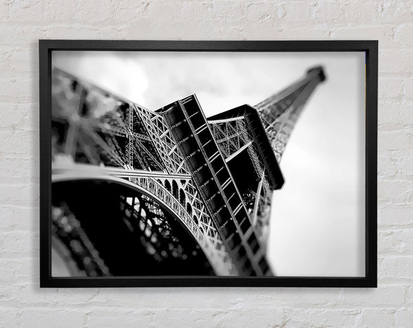 Paris Under The Eiffel Tower B n W