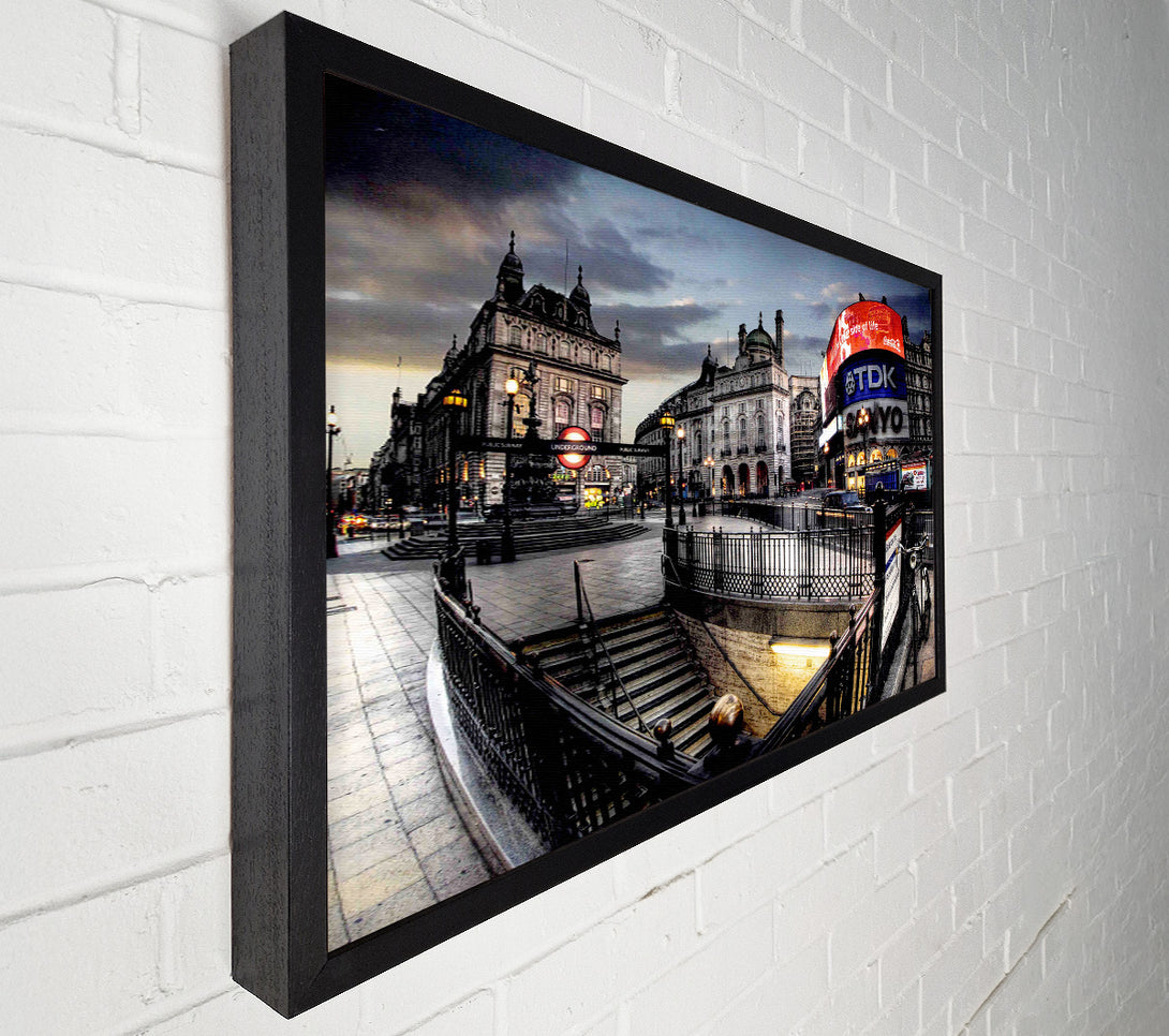  A Canvas Print of Piccadilly Circus London At Winter Canvas Art