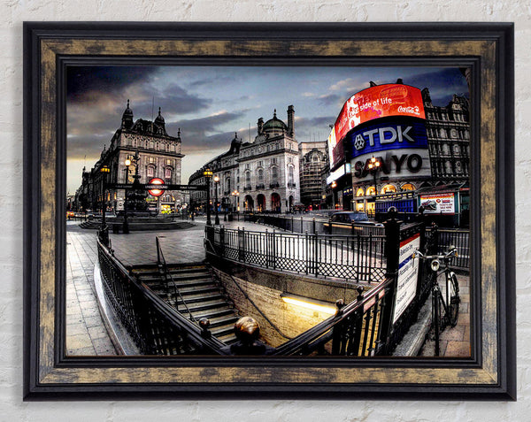 Piccadilly Circus London At Winter Framed Print