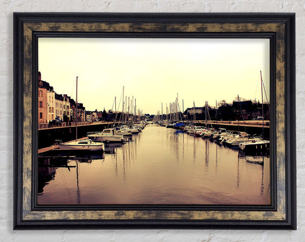 Port At Dusk Framed Print