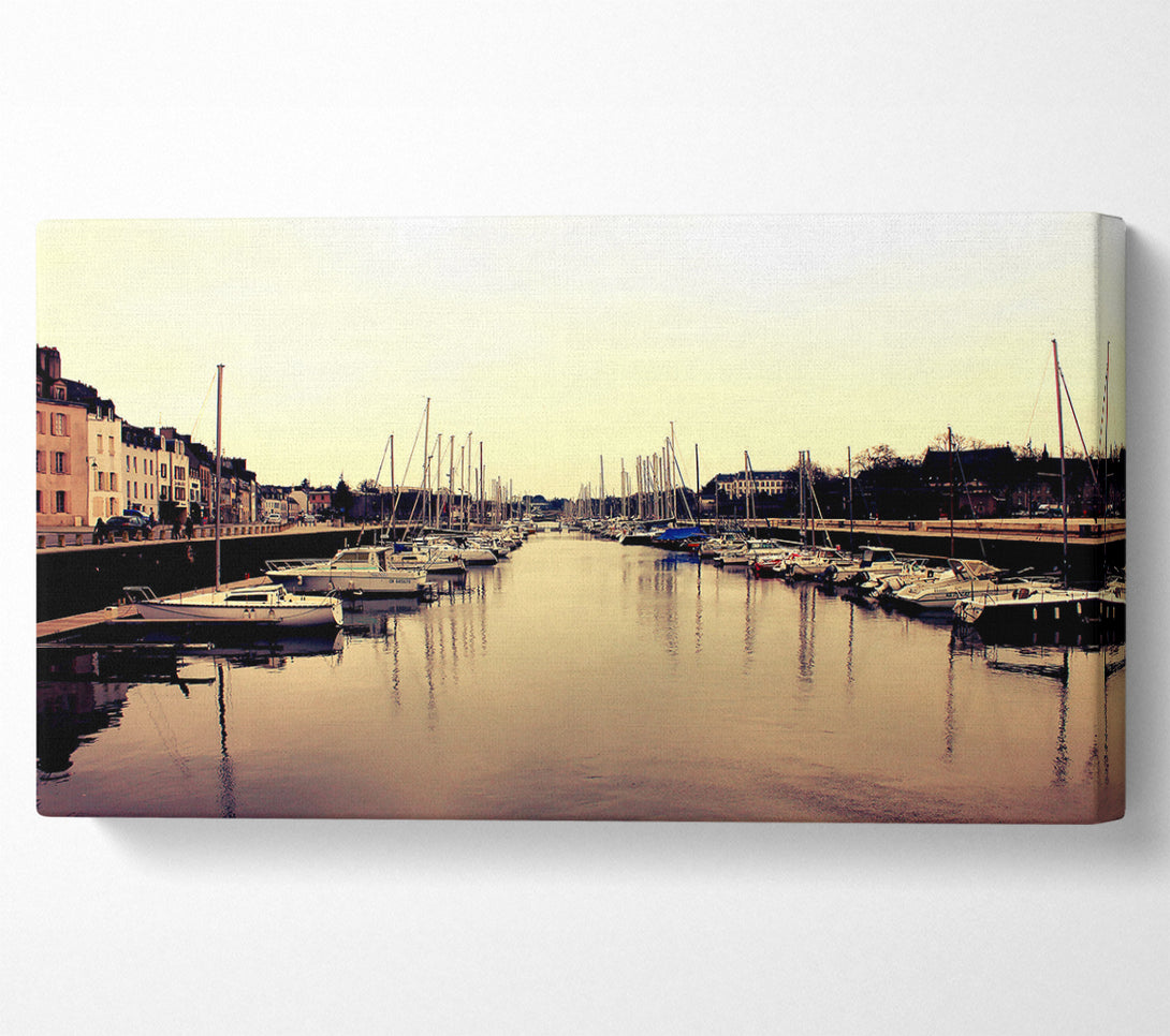  A Canvas Print of Port At Dusk Canvas Print