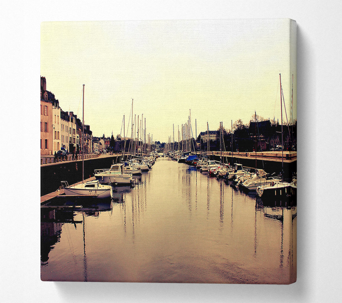  A Canvas Print of Port At Dusk Canvas Print