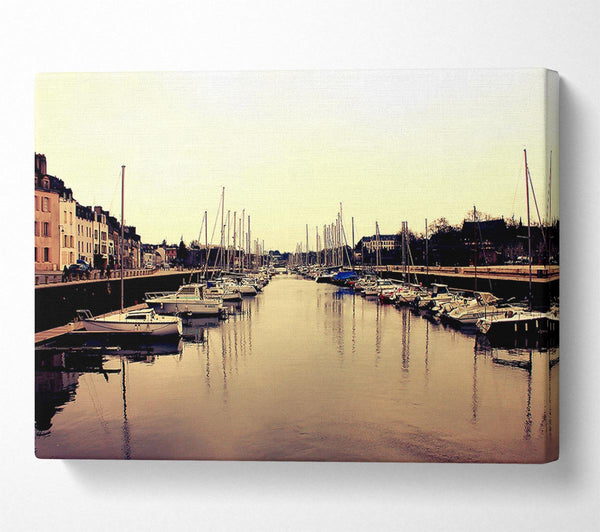  A Canvas Print of Port At Dusk Canvas Print