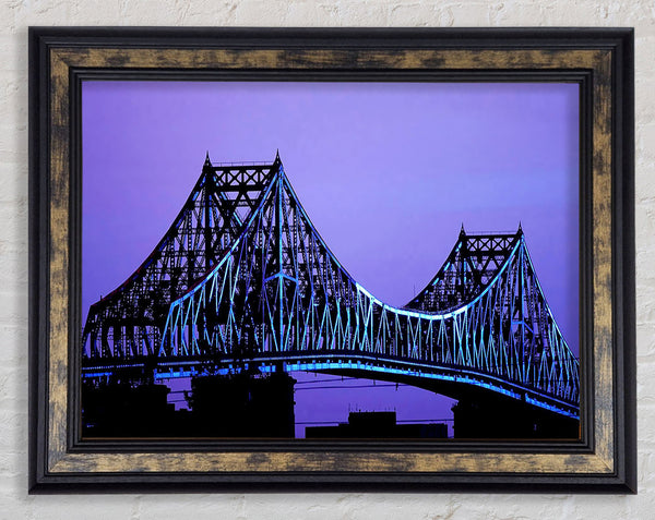 Purple Bridge Framed Print