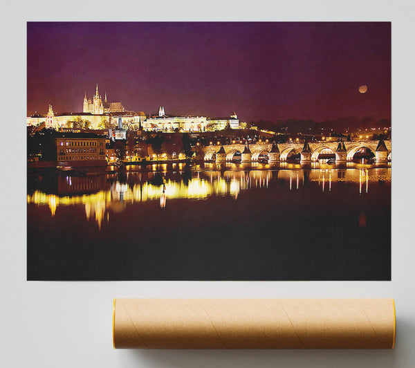 Purple City Reflections Print