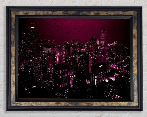Purple City Framed Print