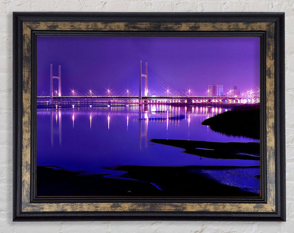Purple Night Shoreline Framed Print