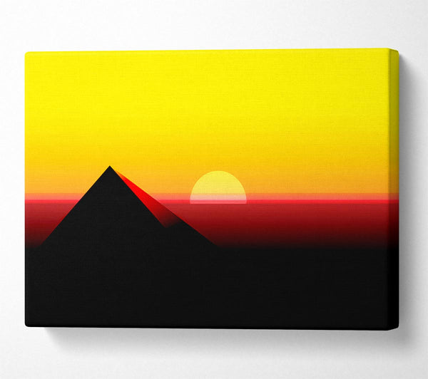  A Canvas Print of Pyramid Sunset Canvas Art