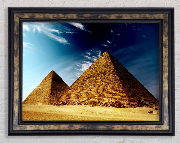 Pyramids Cairo Egypt Framed Print