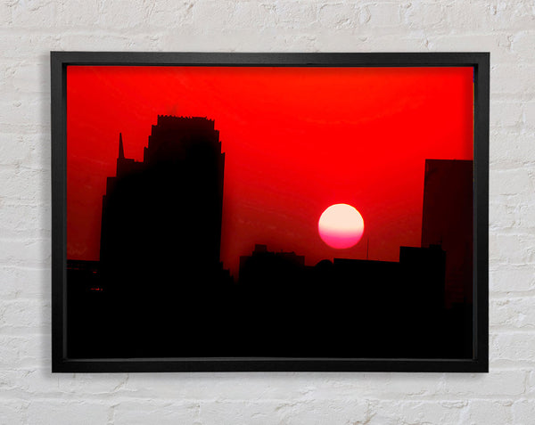Sonnenuntergang in der Roten Stadt 