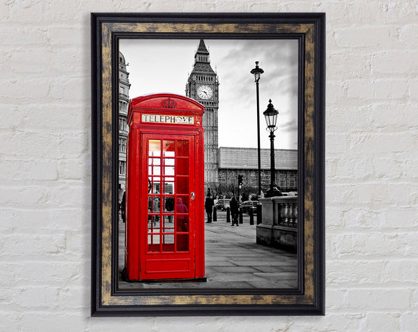 Red Phone Box Big Ben London Framed Print