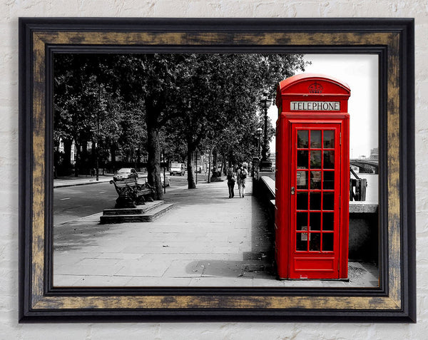 Red Phone Box London Framed Print